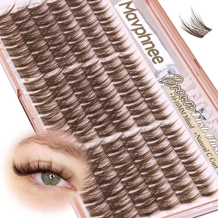 Anime Cluster Lashes Brown Cluster Eyelash Extensions Fairy Eyelash Clusters Wispy Lash Clusters ... | Amazon (US)