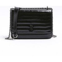 River Island Quilted Chain Shoulder Bag - Black, Black, Women | Very (UK)