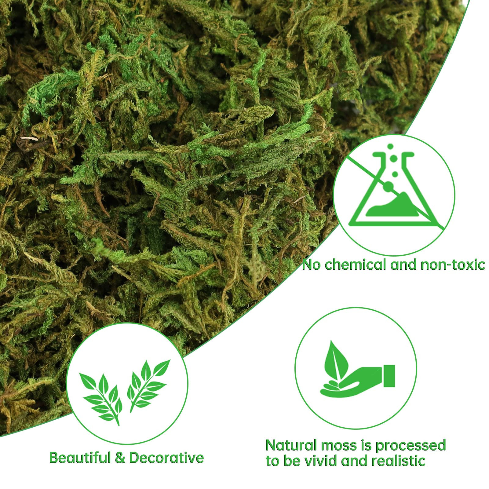 Amazon.com: 35 OZ Large Capacity Artificial Moss for Potted Plants,Natural Artificial Moss Grass ... | Amazon (US)