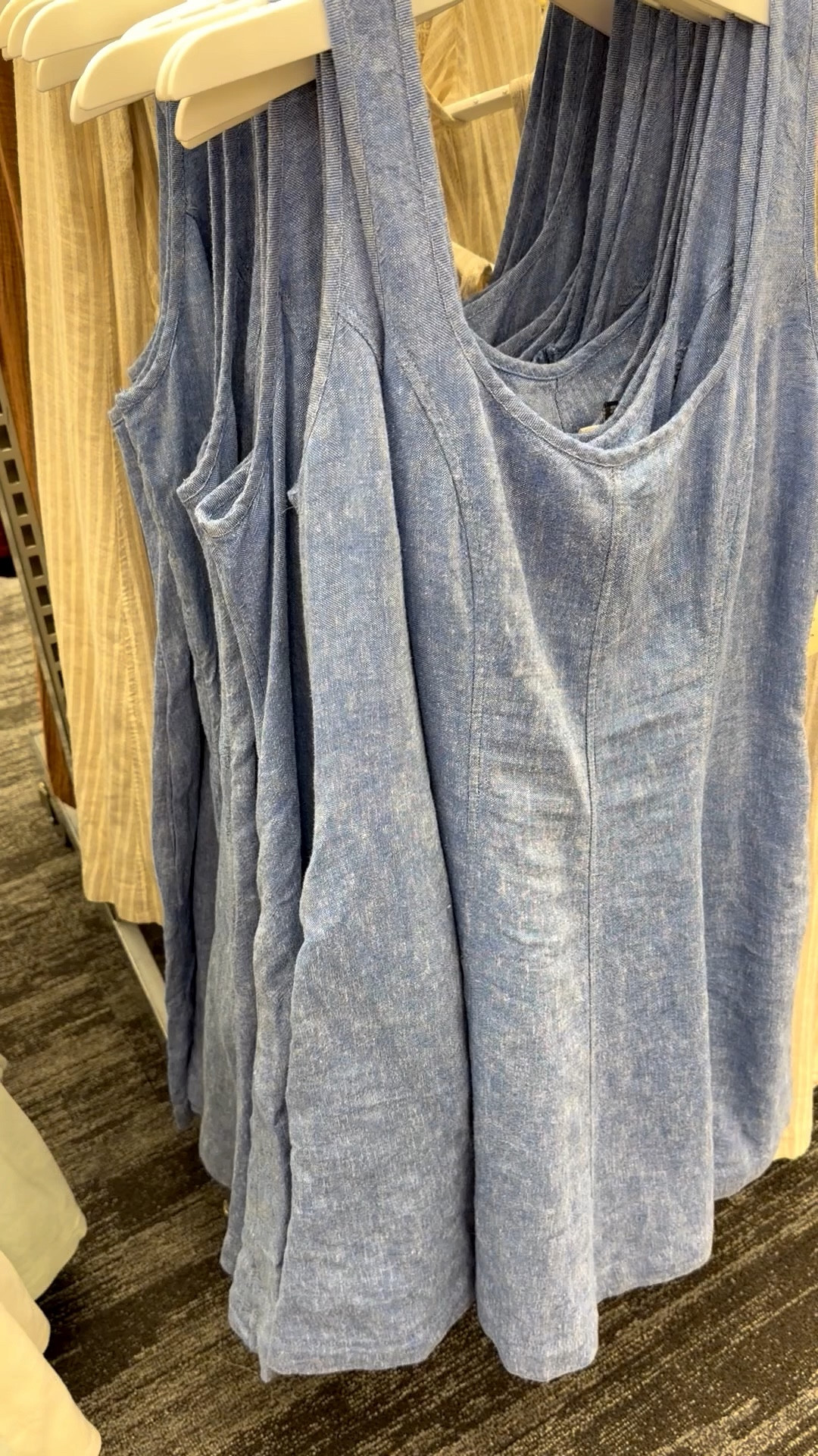 Easy everyday style with this blue chambray sleeveless dress 💙 One of those throw-on-and-go pieces that works for school drop-off, errands, brunch, or casual summer outings. I love how lightweight and breathable chambray feels for warm spring and summer days, and it pairs perfectly with sneakers, sandals, or wedges depending on the look you want.

If you’re looking for a comfortable casual dress for women that still looks put together, this is such a good staple to keep on repeat all season long. #ChambrayDress
#SleevelessDressWomen
#SpringDressWomen
#SummerDressWomen
#CasualEverydayOutfit
#ComfortableStyle
#MomStyleOutfit
#WarmWeatherOutfits
#EasyOutfitIdea