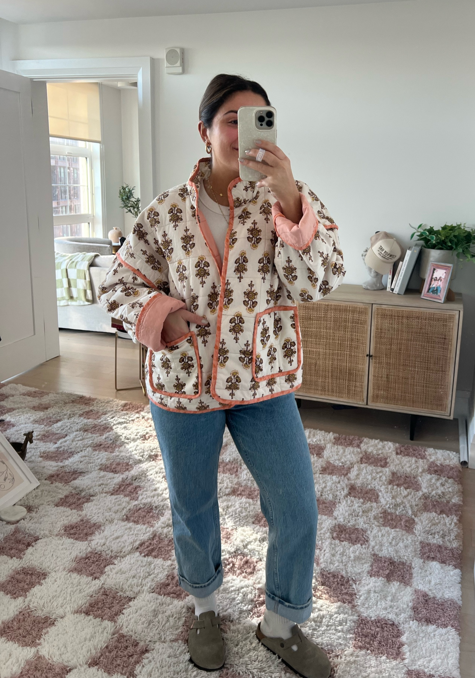 If you’re looking for a good quilted jacket for spring, I love this one from Free People! Statement jackets are great because you can pair them with the most boring outfit lol and they just make the entire thing cute. This one comes out a ton of prints + colors! True to size, M 

#LTKstyletip #LTKSeasonal