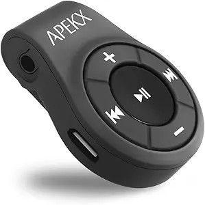APEKX Clip Bluetooth Audio Adapter for Headphones, Headset, Speaker, Wireless Receiver with MIC f... | Amazon (US)
