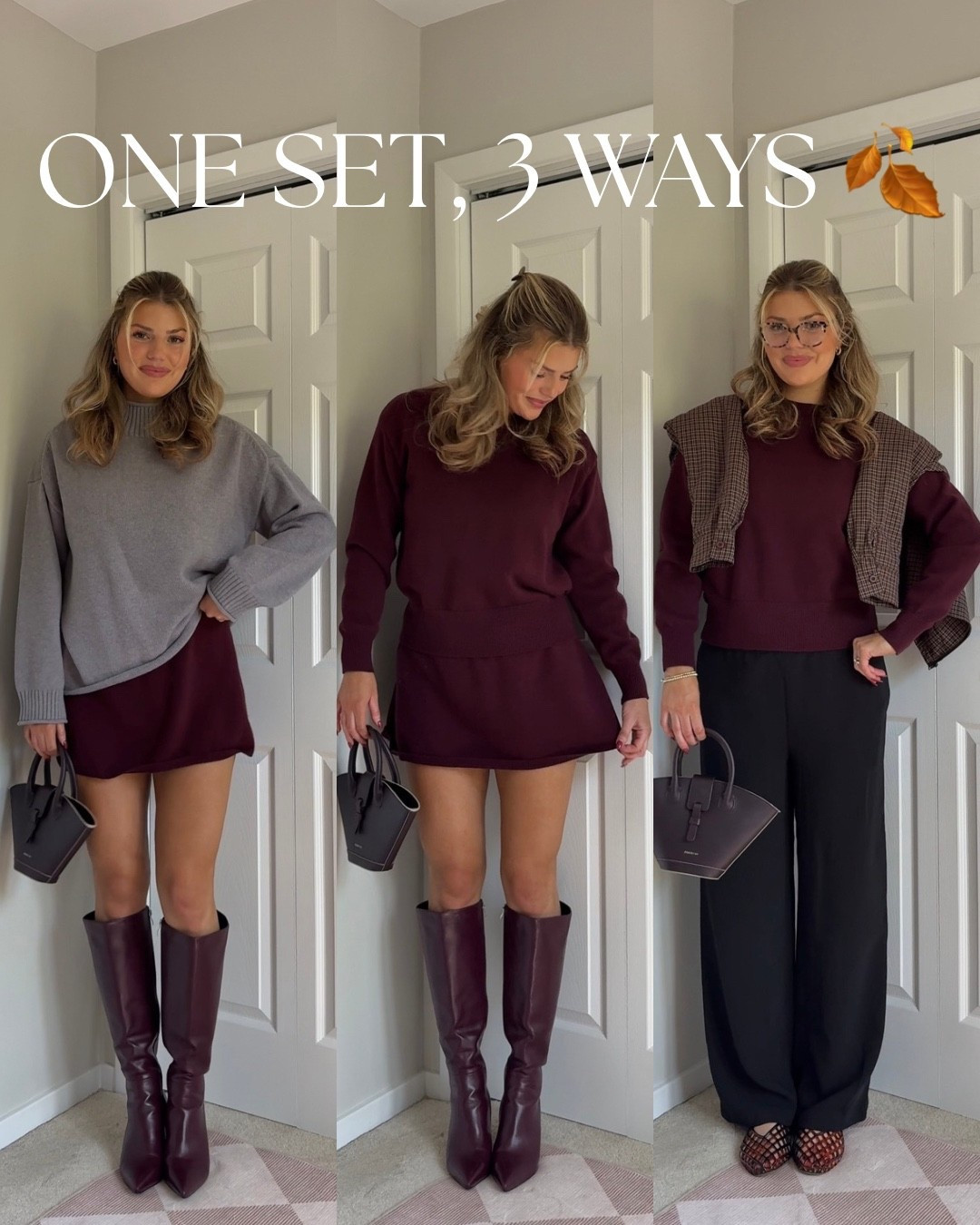 Styling one set 3 ways for fall 🍂 medium in set & pants, large in grey sweater!

#LTKootd #LTKgrwm #LTKSeasonal