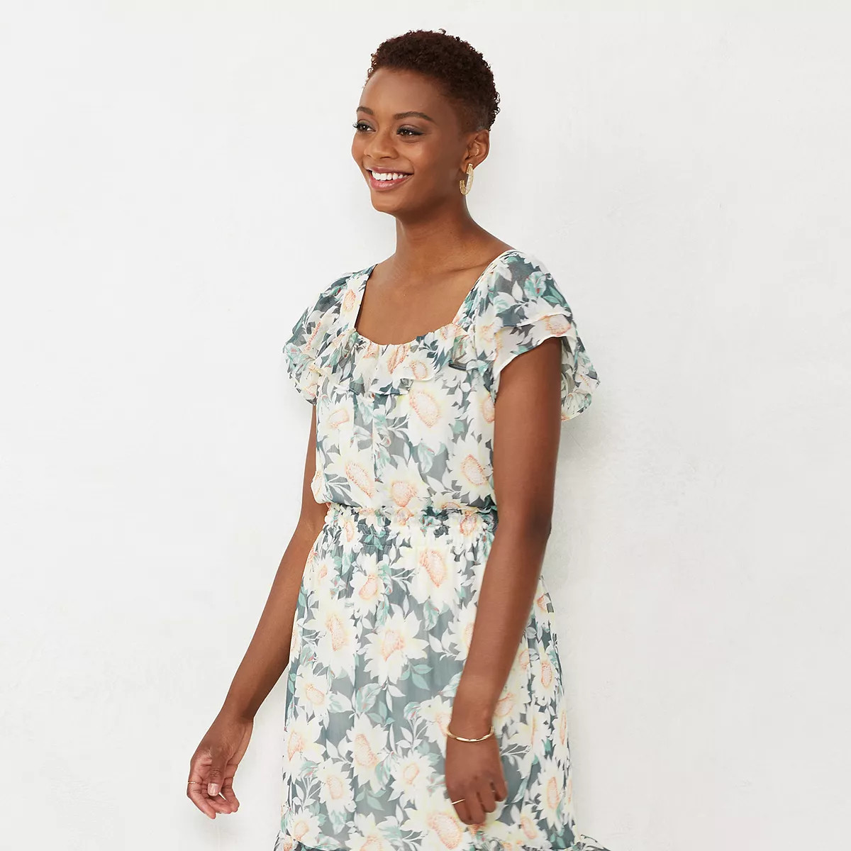 Women's LC Lauren Conrad Squareneck Peasant Top | Kohl's