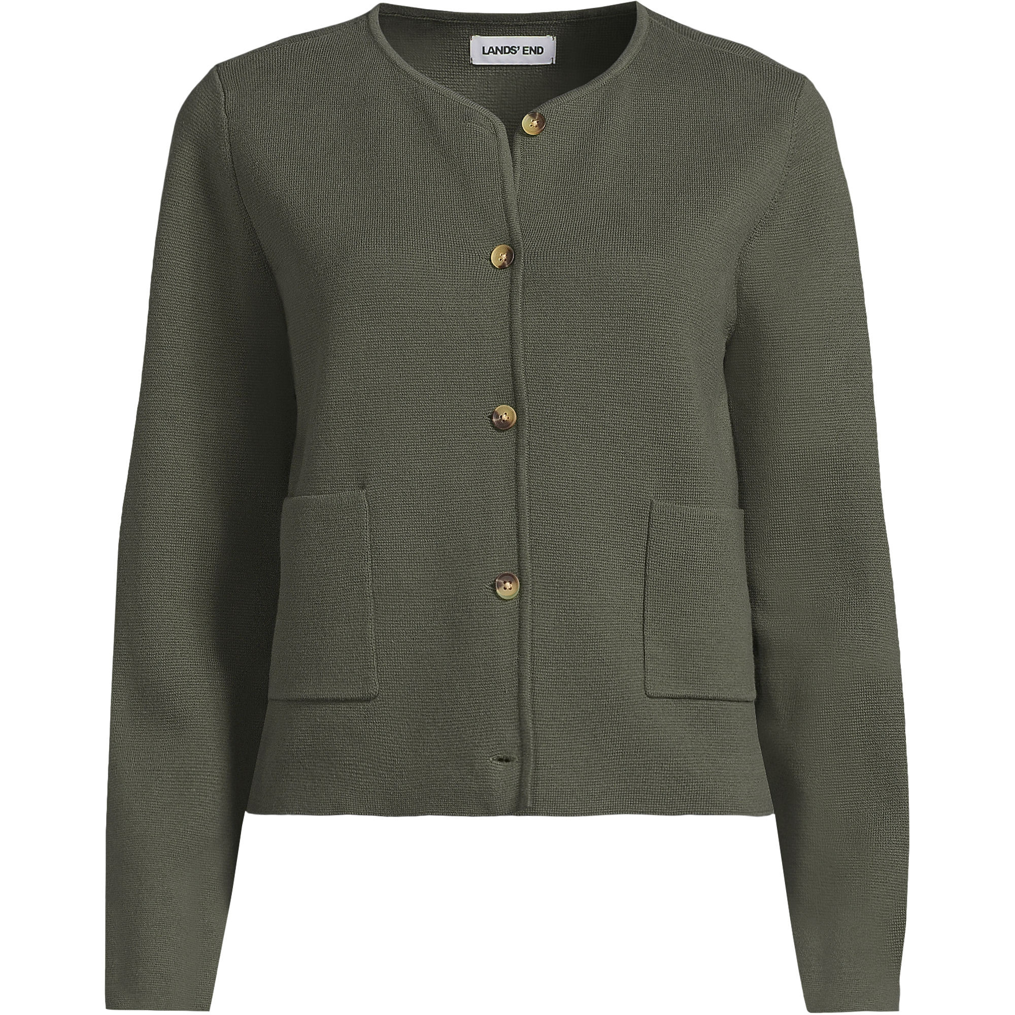 Women's Fine Gauge Cotton Milano Blazer Sweater | Lands' End (US)