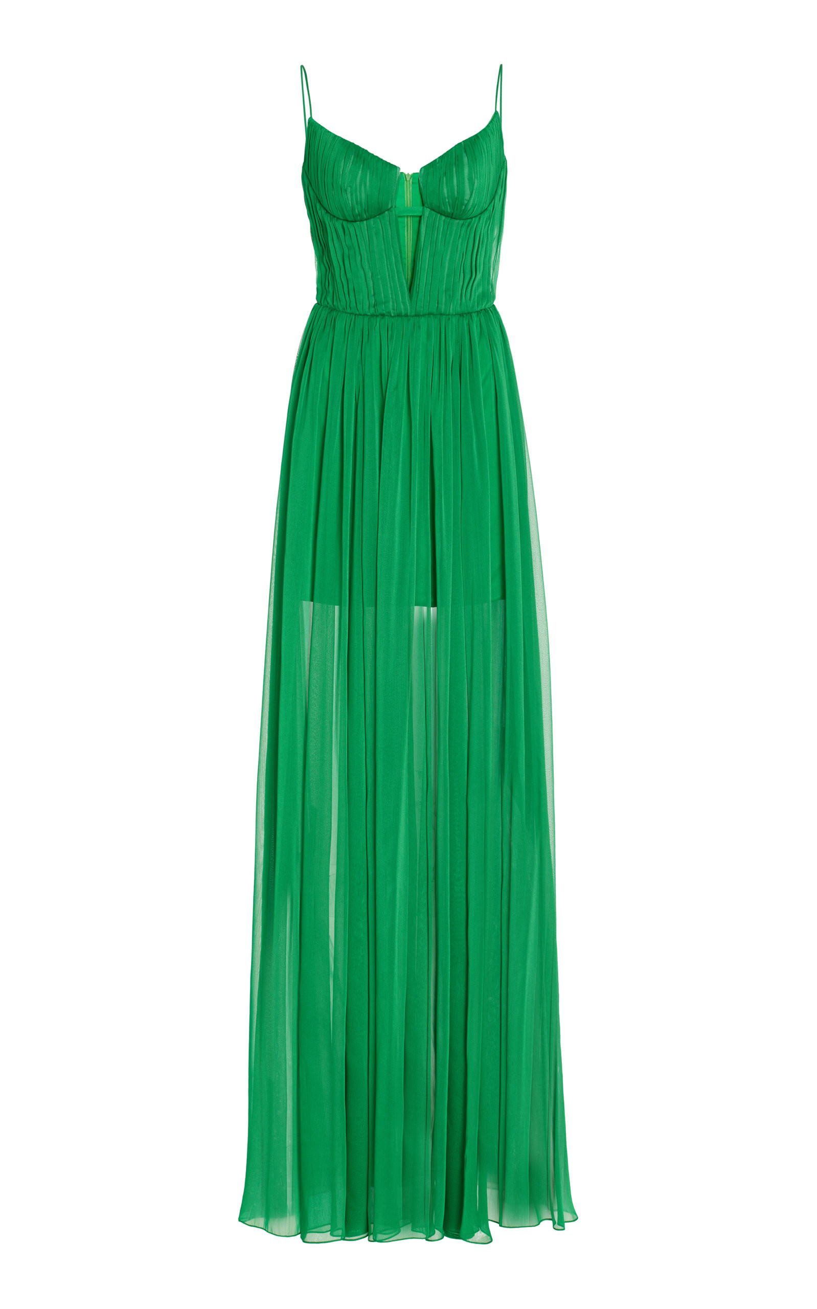 Draped Cutout Chiffon Gown | Moda Operandi (Global)