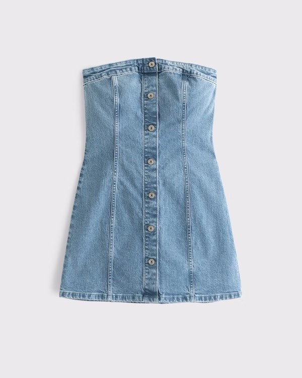 The A&F Mara Strapless Denim Mini Dress combines a structured denim fit with a clean strapless silhouette for a look that feels effortless, flattering, and perfect for summer nights, summer concerts, and date nights 💙✨ ON SALE and under $70. Style the look with a cozy denim jacket to complete the wardrobe.

Keywords:

* strapless denim dress
* denim mini dress
* Abercrombie denim dress
* fitted mini dress
* summer denim outfit
* casual chic dress
* sleeveless mini dress
* structured denim dress
* concert outfit
* date night outfit
* girls night outfit
* vacation outfit
* rooftop dinner outfit
* summer night outfit
* brunch outfit
* weekend outfit
* cool girl aesthetic
* effortless chic
* modern feminine style
* casual luxury
* minimal summer style
* elevated basics
* clean girl aesthetic
* trendy summer fashion

#LTKSaleAlert #LTKgrwm #LTKootd