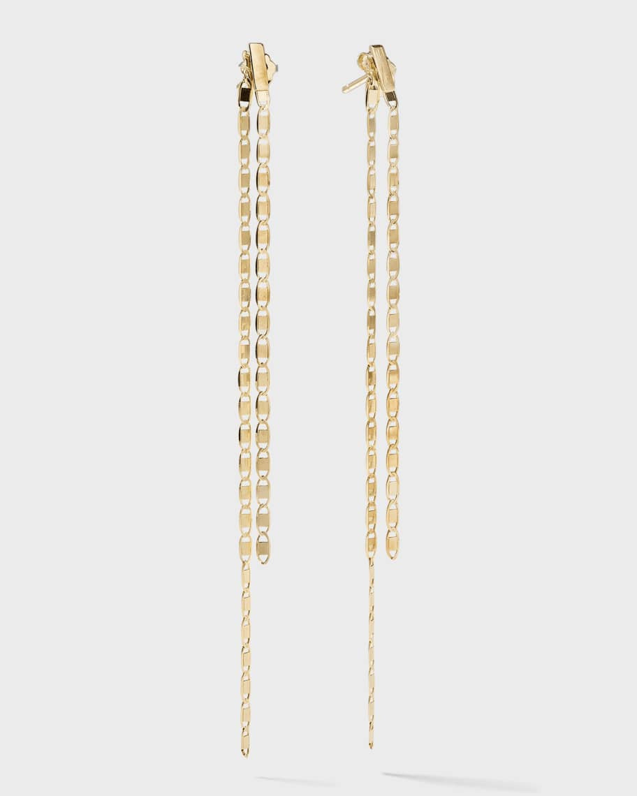 LANA 14K Gold Linear Malibu Dusters Front and Back Earrings | Neiman Marcus