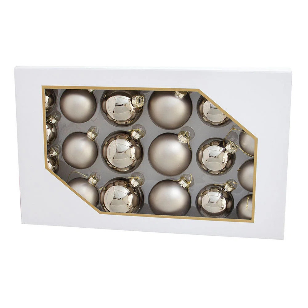Glass Solid 20 Piece Ball Ornament Set | Wayfair North America