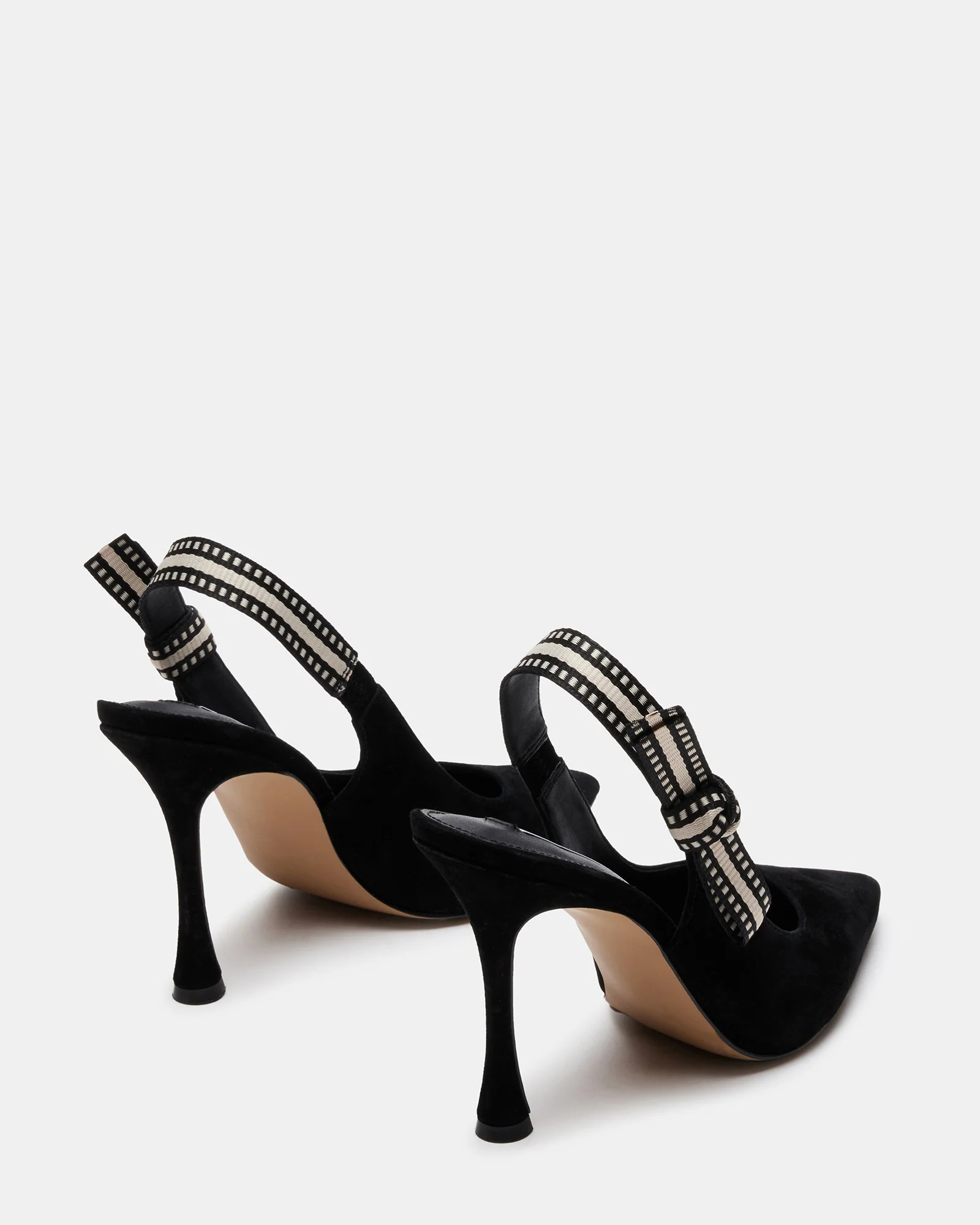 BRI Black Suede Slingback Pump Women's Heel | Steve Madden (US)