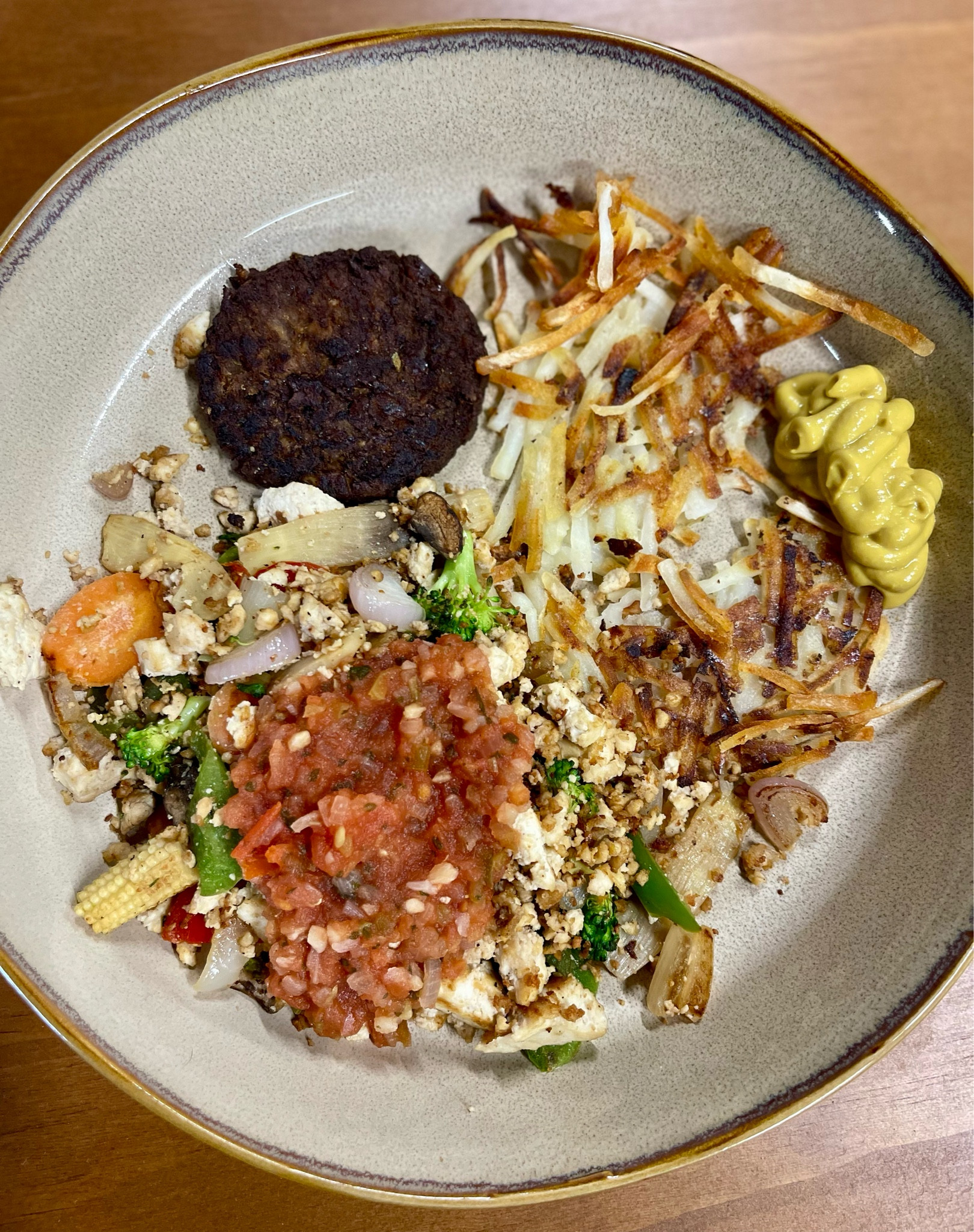 My favorite bowl to eat meals in. The plate set has a beautiful glossy finish and stunning brown color. Each plate fits so much food! Also works as a mixing bowl for pancakes or cookies. Out of all my servings plates this set is my favorite. 

#LTKFindsUnder50 #LTKHome