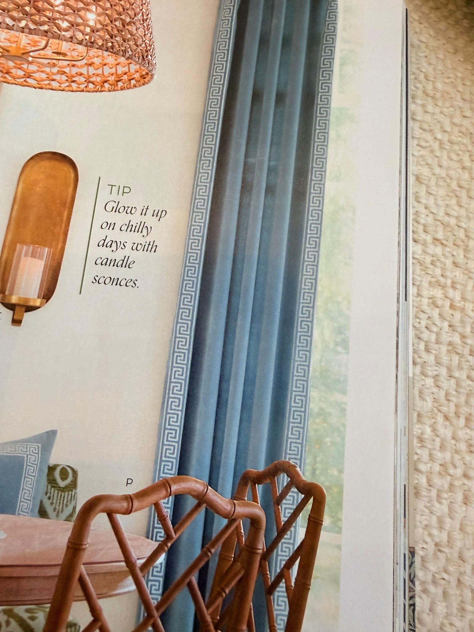 These Greek key drapery panels are stunning.

Might use these in our office refresh 🩵

Also the Greek key pillows and rug. Love the detail 👌🏻 

#LTKmomlife #LTKSaleAlert #LTKHome