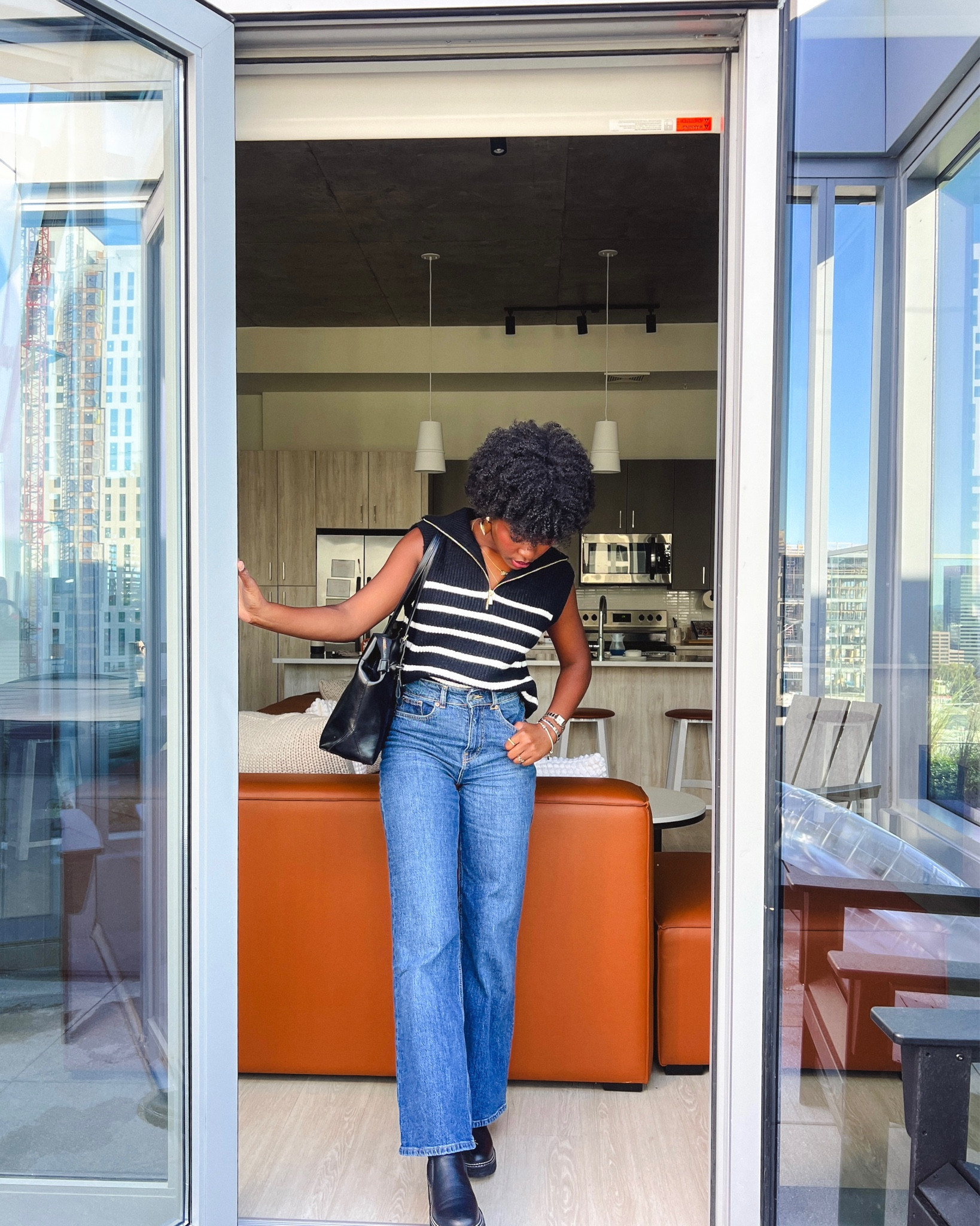 Obsessed with this zip up sweater vest and these PERFECT H&M wide leg jeans! Paired it with my trusty Dolce Vita Boots and great leather bag!

#LTKshoecrush #LTKSeasonal #LTKfindsunder50