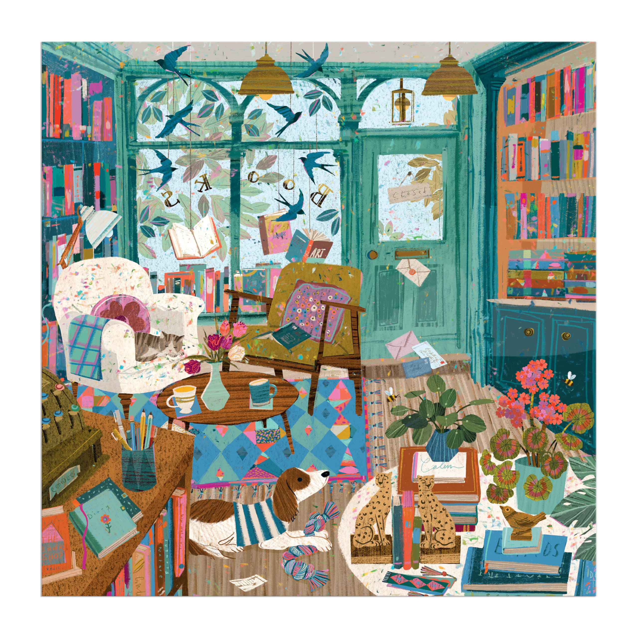 Galison Books Of Wonder – 500 Piece Jigsaw Puzzle In Bookshop Shaped Box Featuring Beautiful Ar... | Amazon (US)