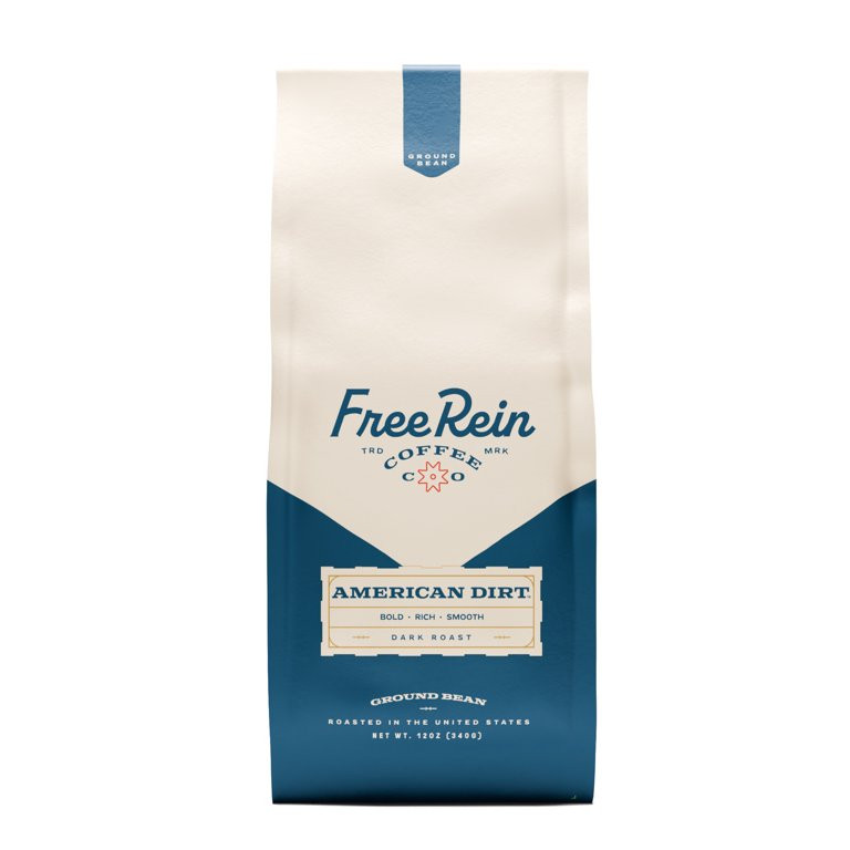Free Rein Coffee Company, American Dirt Dark Roast Ground Coffee, 12oz Bag | Walmart (US)
