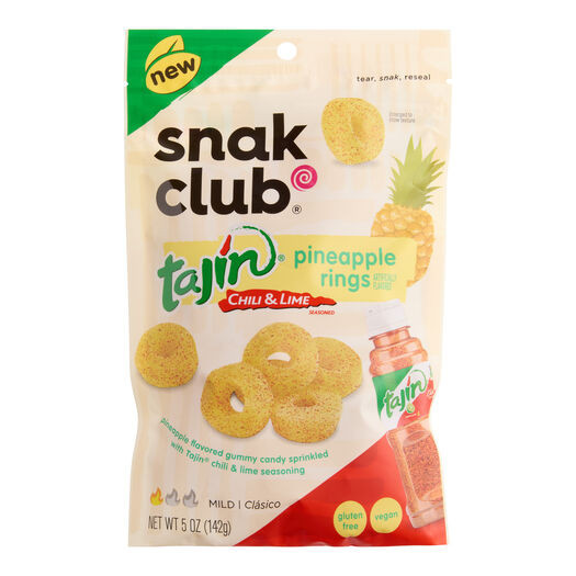 Snak Club Tajin Chili and Lime Pineapple Ring Gummy Candy by World Market | World Market