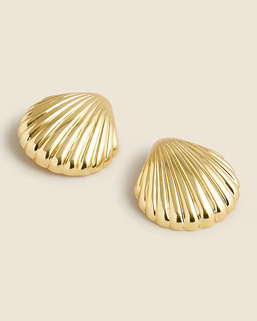 Metallic shell earrings | J. Crew US