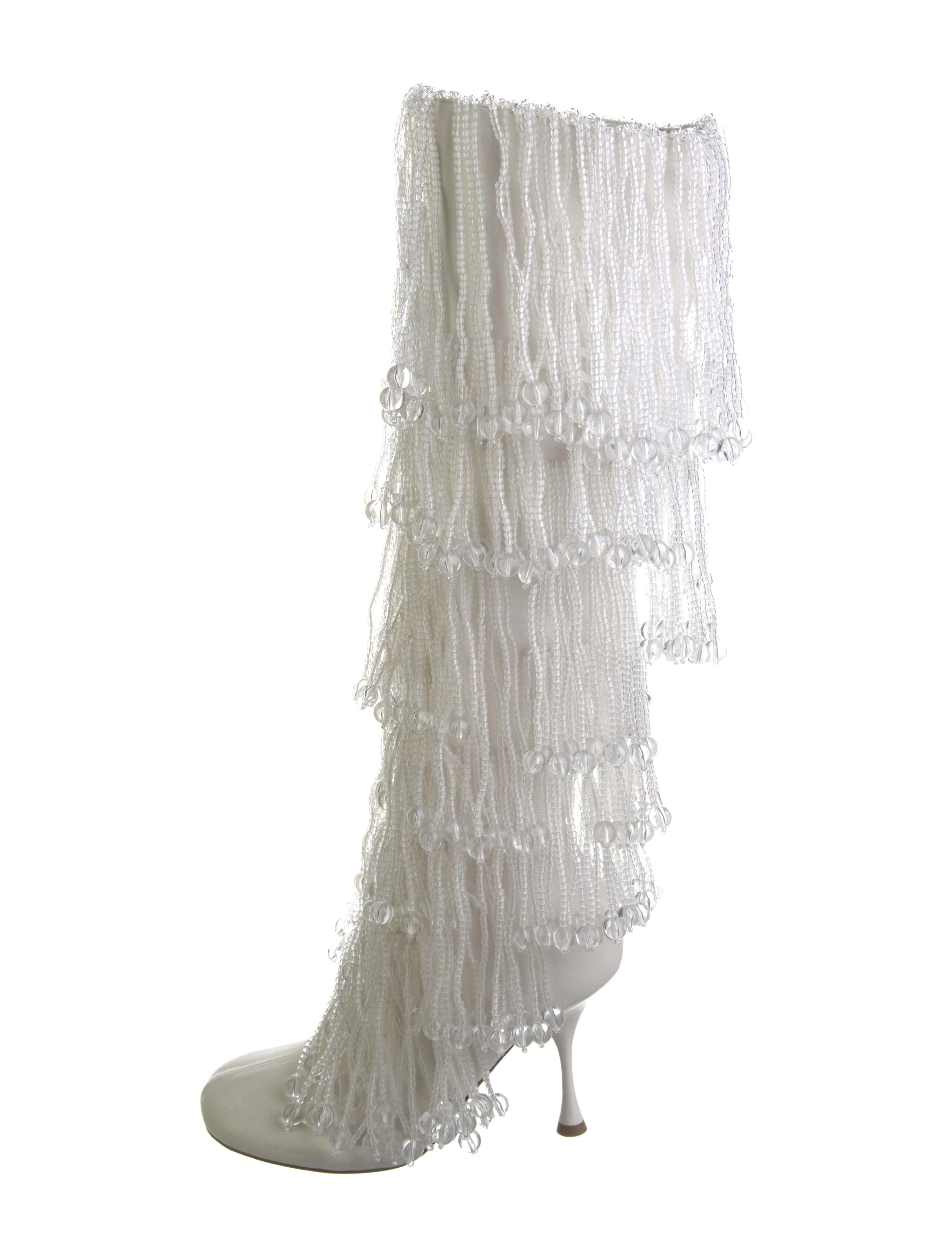 Leather Printed Rain Boots | The RealReal