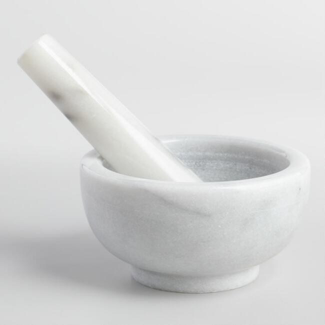 White Marble  Mortar and Pestle | World Market
