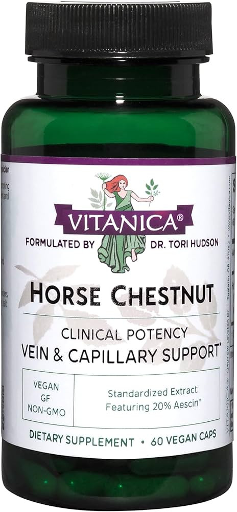 Vitanica, Horse Chestnut, Promotes Vein and Capillary Strength & Circulation, Vegan, 60 Capsules | Amazon (US)