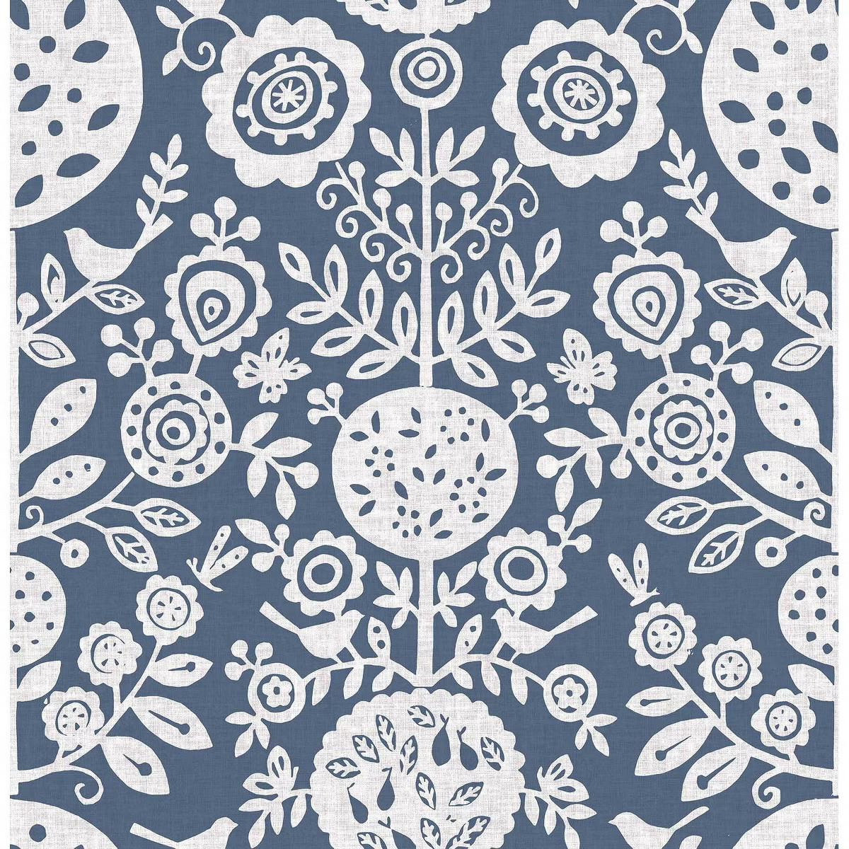 NuWallpaper Anya Peel and Stick Wallpaper Navy: Removable Vinyl, Self-Adhesive, Smooth Finish, 28... | Target