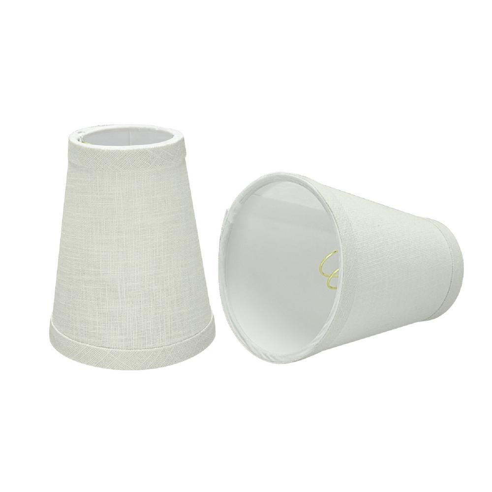Aspen Creative Corporation 4 in. x 5 in. White Hardback Empire Lamp Shade (2-Pack)-32664-2 - The ... | The Home Depot