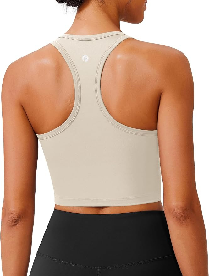 PINSPARK Sports Bra for Women Racerback Tank Tops Light Support Workout Top | Ultra-soft, Lightwe... | Amazon (US)