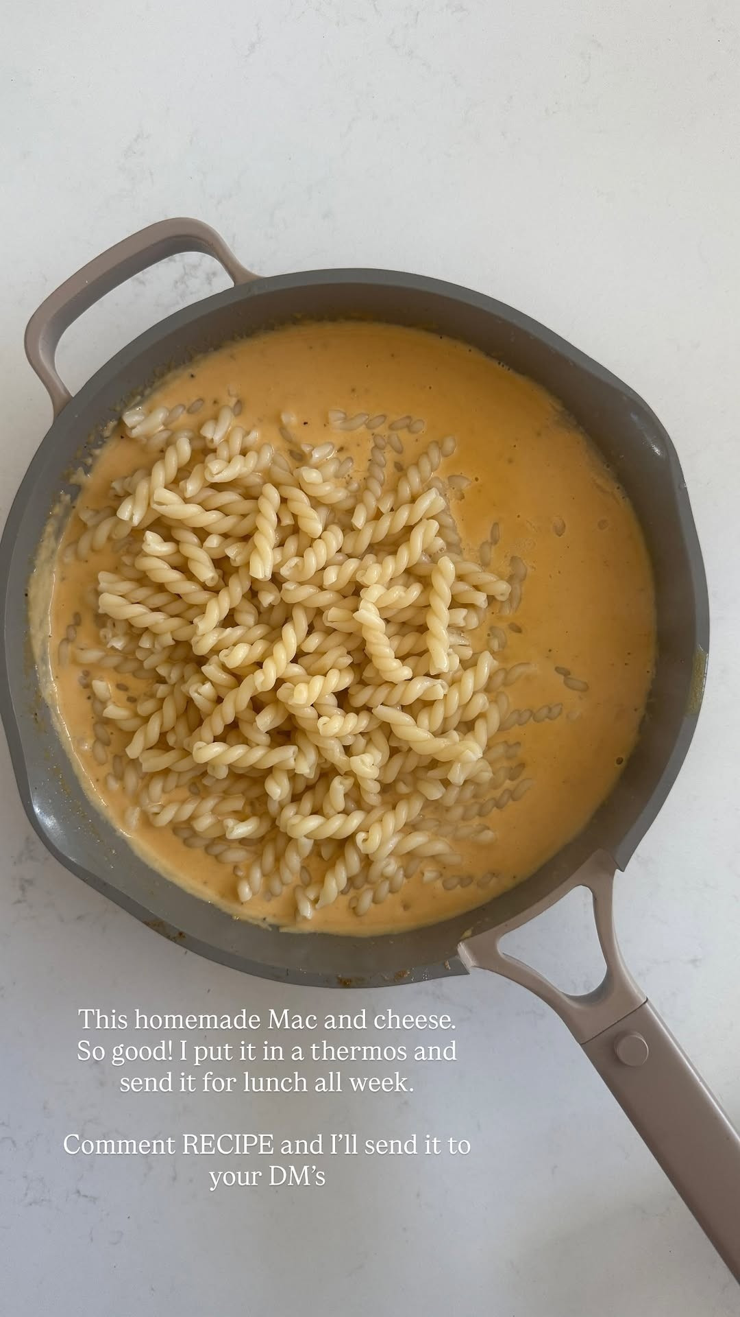 Best EVER Mac and Cheese in the best every pan. There is no match for the Always pan.


½ stick of butter (4 oz or ¼ cup)
¼ cup grated onion
1 tsp garlic powder
1 tsp mustard powder
1 tsp smoked paprika
1 tsp cayenne (optional)
1 tsp black pepper
1 Tbl Worcestershire sauce
4 Tbl flour
3 cups whole milk
16 oz white American cheese slices (make sure this is real cheese, not processed, or look below to see what I used instead all together)
8 oz med cheddar, grated
8 oz sharp white or yellow cheddar, grated
16 oz elbow macaroni
Optional for topping: 1.5 sleeves of Ritz crackers and ½ stick of butter (4 oz or ¼ cup)

Cook on stovetop the butter, onion (until soft), spices and Worcestershire sauce. Add flour very slowly, whisking the entire time. Slowly whisk in the milk while over low heat. Once all ingredients are thoroughly mixed together, add in the 3 cheeses. Meanwhile, boil macaroni to box specifications. Drain and add to cheese mixture, stirring well. 
Dump into a 9x13 pan. Optional topping: crush up Ritz crackers and mix with ½ stick butter. Sprinkle over the top.  
Bake at 350 degrees for 15 minutes covered and then another 15 minutes uncovered.

 I didn’t want to use American cheese so to substitute I did half Gruyère and half mild cheddar! It turns out SO good 

 #LTKdayinmylife #LTKmomlife #LTKfoodie