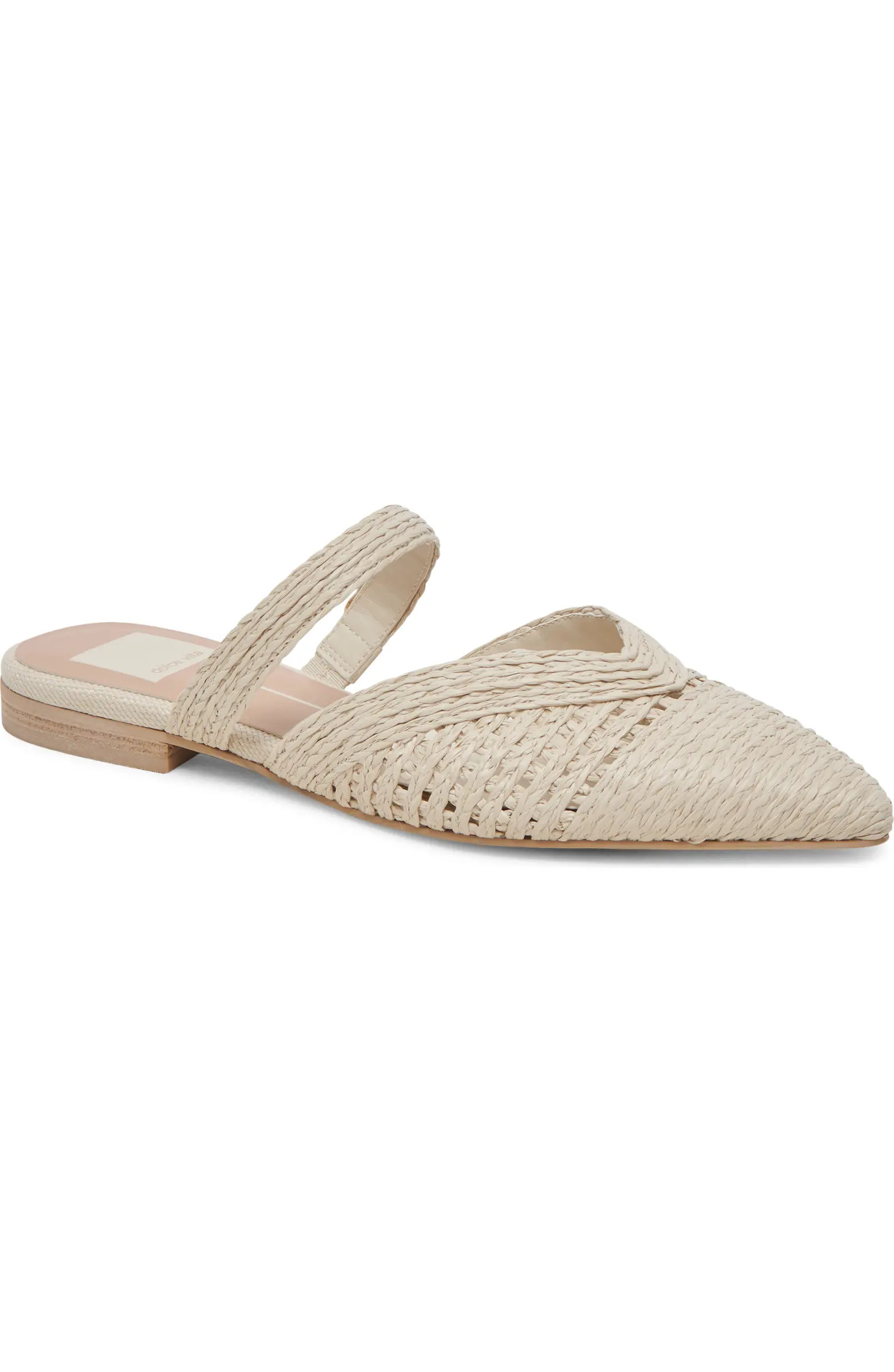 Dolce Vita Kaline Raffia Pointed Toe Mule (Women) | Nordstrom | Nordstrom