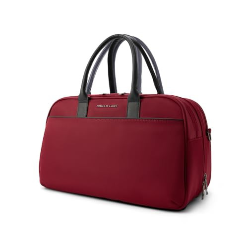 Nomad Lane Carry-On Luggage Duffel Bag, Durable & Lightweight Suitcase. Bento Bag, Personal Item Weekender Travel Bag for Men & Women, Bordeaux Berry | Amazon (US)