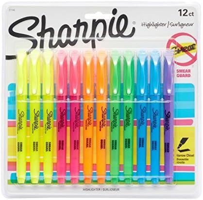Sharpie 27145 Pocket Highlighters, Chisel Tip, Assorted Colors, 12-Count | Amazon (US)