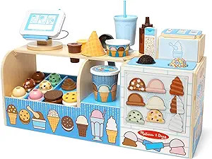 Melissa & Doug Wooden Cool Scoops Ice Creamery Play Food Toy - FSC Certified | Amazon (US)