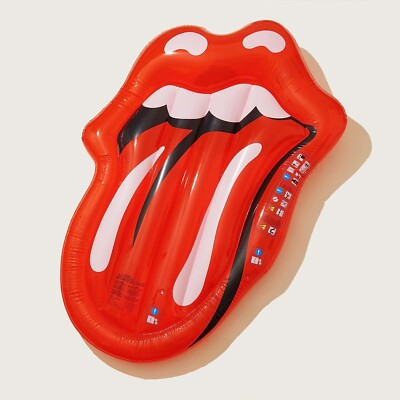 Rolling Stones Deluxe Lie On Pool Float New In Box Inflatable Tongue Water Raft | eBay US
