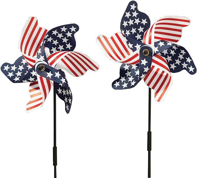 Patriotic Lawn Pinwheels Set of 6 | Amazon (US)
