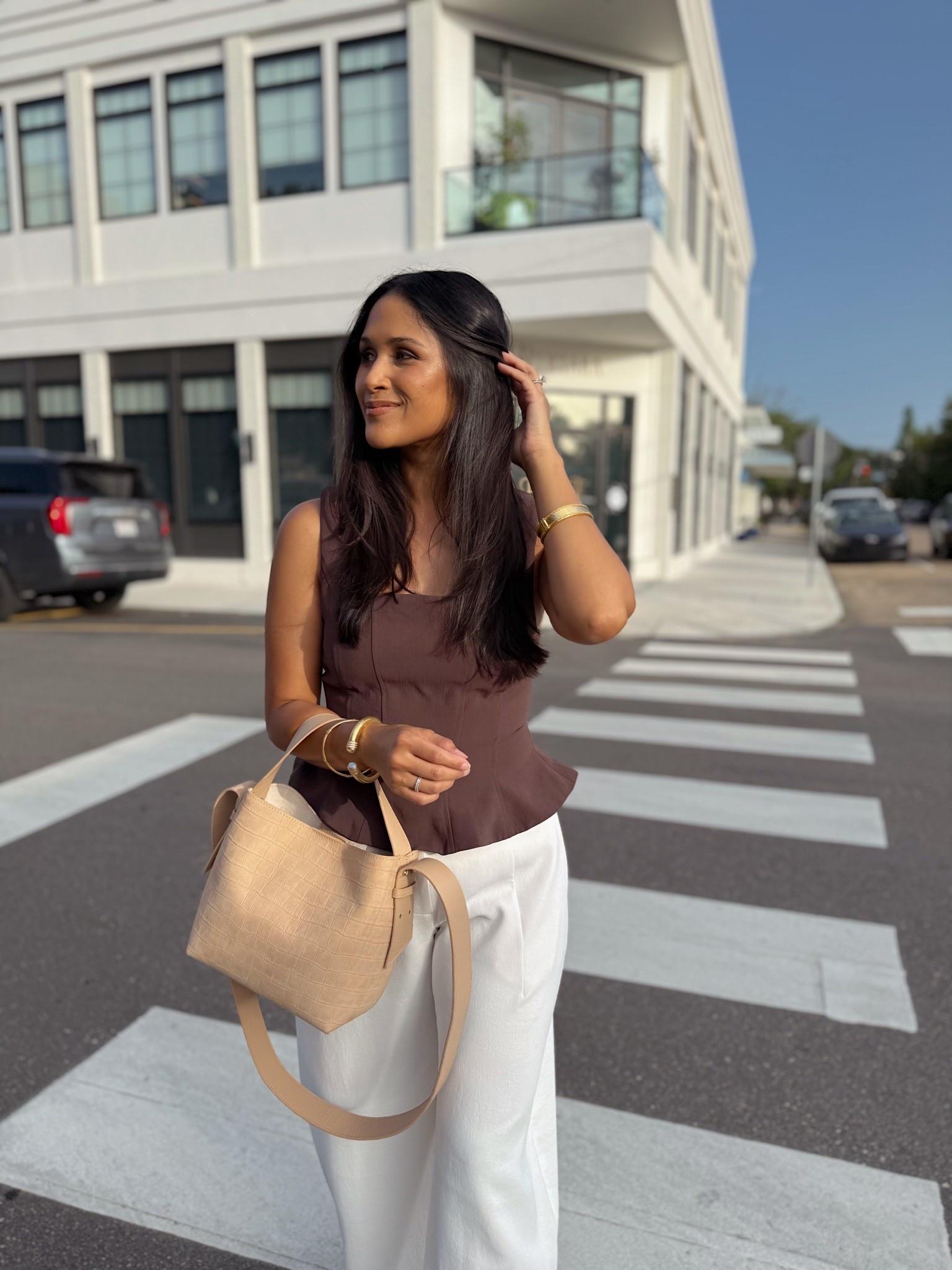 How gorgeous is the Selena bag in nubuck croc! Perfect for transitioning into fall. 
Take 20% OFF with code: HAUTE20

#LTKootd #LTKPetite

#LTKPetite #LTKootd
