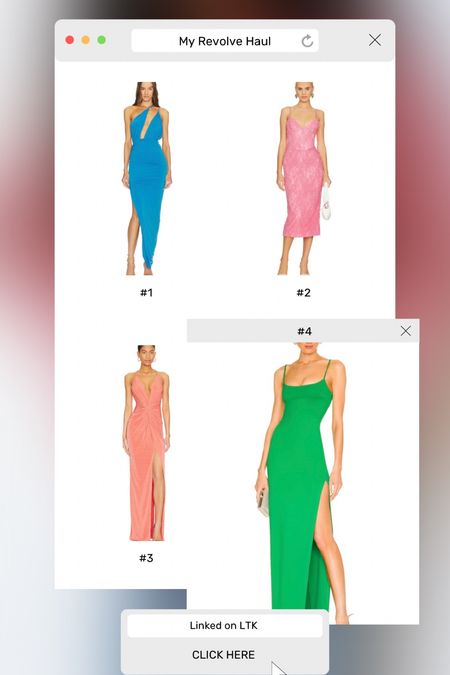 I ordered way too many dress options from Revolve. Thank goodness for overnight shipping. The wedding is tomorrow! These are my top 4. Which is your fav? 

#LTKparties #LTKsalealert #LTKwedding