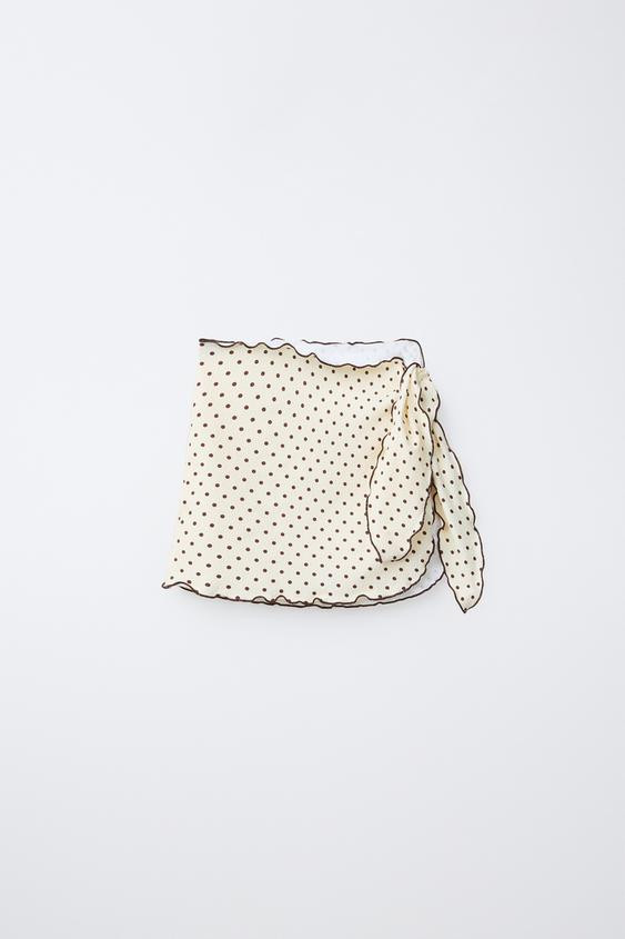 TEXTURED POLKA DOT SWIM PAREO | Zara US