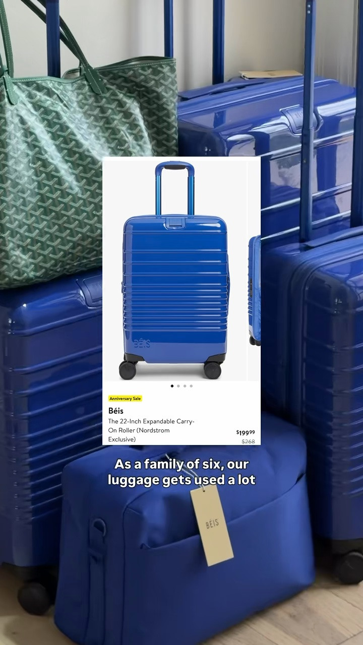 My family’s all time favorite luggage is on SALE at Nordstrom anniversary sale!  Obsessed with this new exclusive bright blue color @beistravel suitcases and travel bags!

Beis sale, Beis carry on, Nordstrom sale

#LTKSaleAlert #LTKTravel #LTKvlog
