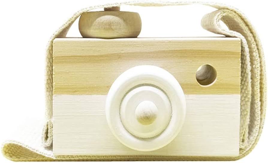 Baby Toy Wooden Mini Camera Toy, Baby Kids Cute Mini Sharpe Toy, Neck Hanging Photographed Props ... | Amazon (US)