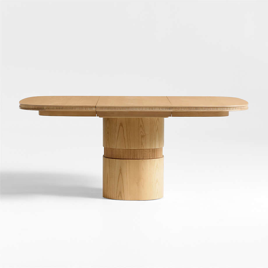 Roseau 48"-70" Natural Wood Extendable Dining Table + Reviews | Crate & Barrel | Crate & Barrel
