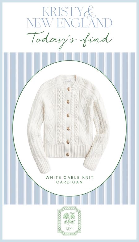 Today’s Find: White cable knit cardigan back in stock.

#LTKover40 #LTKGiftGuide #LTKsalealert
