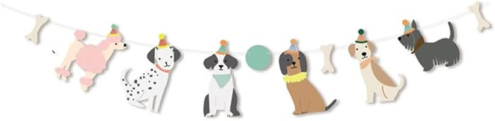 Let's Pawty Dog Birthday Party Supplies, Pawty Time Mother Puppers, Dog Birthday Banner For Party... | Amazon (US)