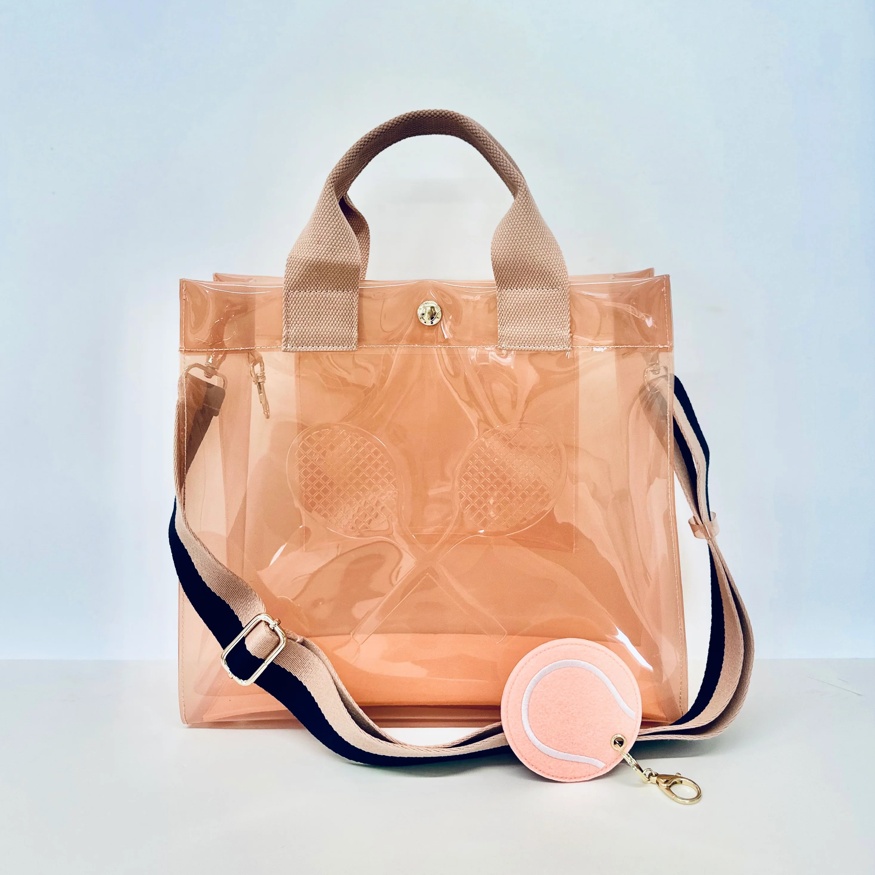 Just Peachy Stadium Tote with MONOGRAM | courtgirl.