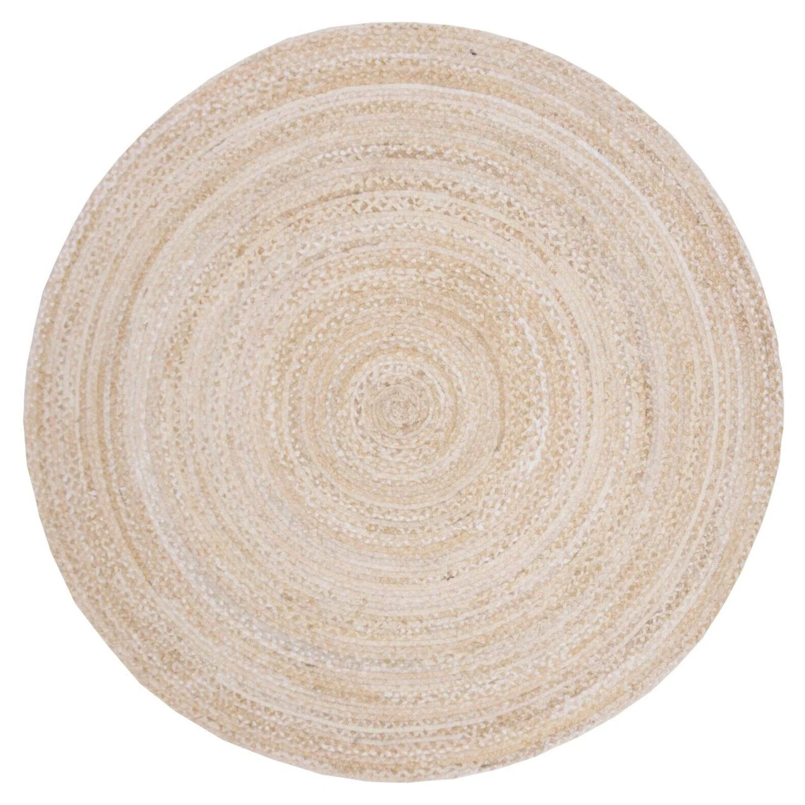 SAFAVIEH Braided Calvin Solid Shades Area Rug, Beige, 6' x 6' Round | Walmart (US)