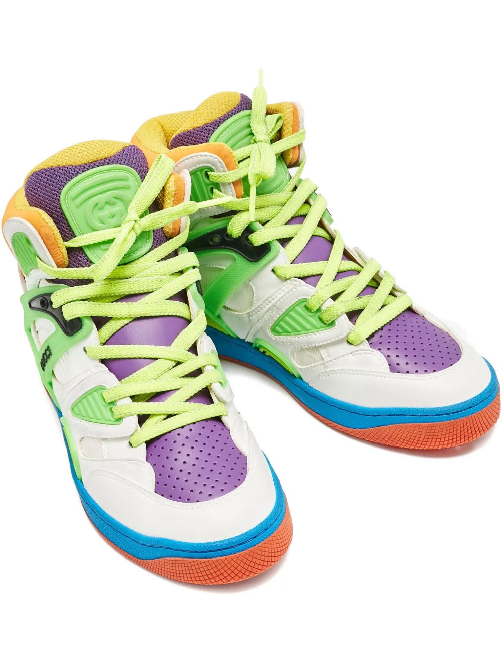 Gucci Pre-Owned leather Basket sneakers - White | Farfetch Global