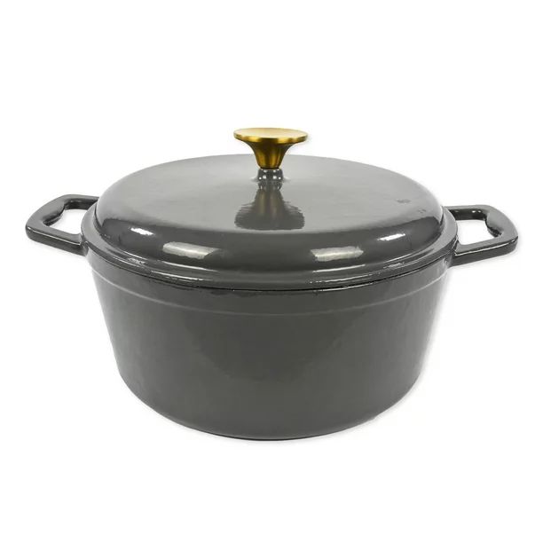Mainstays Enameled Cast Iron 4.75qt Dutch Oven with Lid, Gray | Walmart (US)