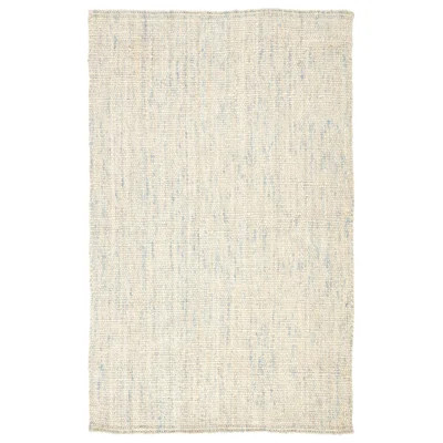 Rutledge Natural Solid Ivory/ Blue Area Rug (5'X8') | Wayfair North America