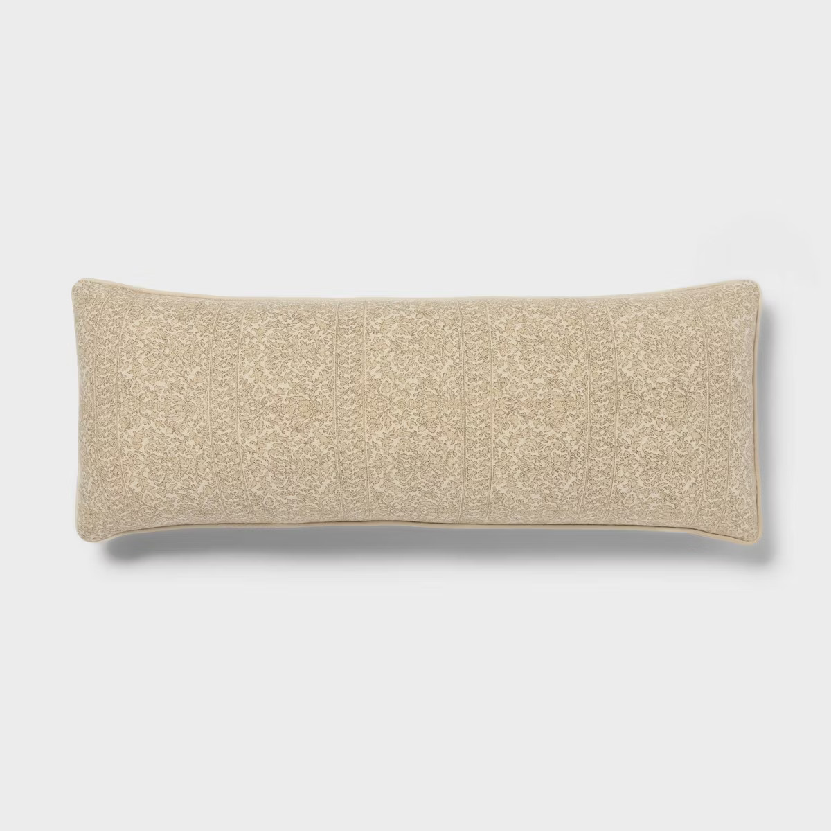 36"x14" Oversized Oblong Decorative Pillow Khaki/Ivory - Threshold™ | Target