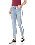 Silver Jeans Co. Women's Most Mid Rise Skinny Fit Jeans, Light Indigo Tuxedo Stripe, 31W x 27L | Amazon (US)