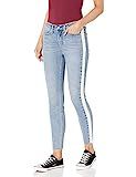 Silver Jeans Co. Women's Most Mid Rise Skinny Fit Jeans, Light Indigo Tuxedo Stripe, 31W x 27L | Amazon (US)